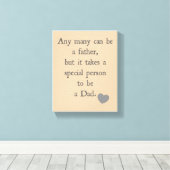 父の日のキャンバス – 父の引用文-パパのためのギフト キャンバスプリント (インサイチュ (ウッドフロア))
