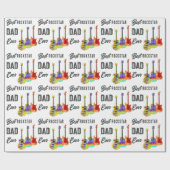 父の日のギターをテーマ ラッピングペーパー (フラット)