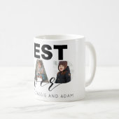 父の日のギフトの数々のな写真のコラージュ コーヒーマグカップ (正面右)