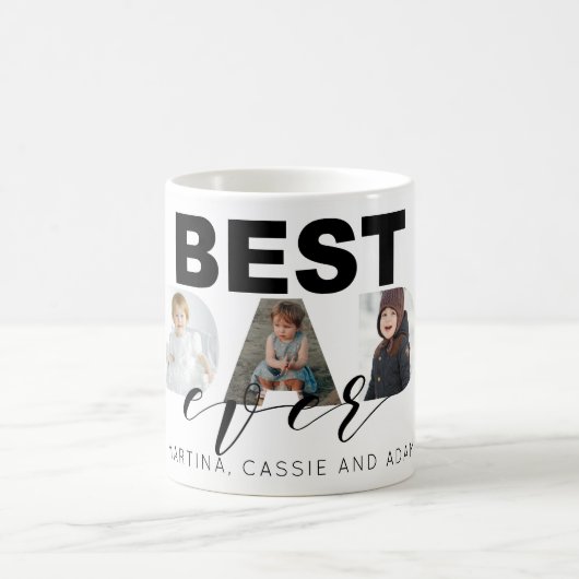 父の日のギフトの数々のな写真のコラージュ コーヒーマグカップ (中央)