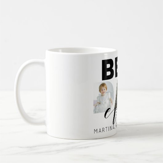 父の日のギフトの数々のな写真のコラージュ コーヒーマグカップ (左)