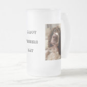 父の日のギフトガラスのtankard フロストグラスビールジョッキ (正面右)