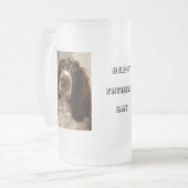 父の日のギフトガラスのtankard フロストグラスビールジョッキ (正面左)