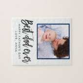 父の日のギフトパーソナライズされた最高のパパ ジグソーパズル (横)