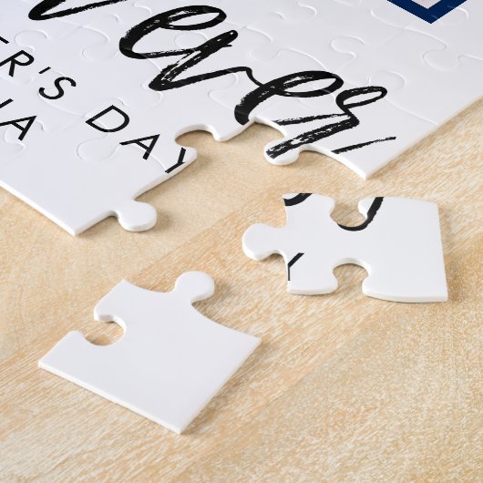 父の日のギフトパーソナライズされた最高のパパ ジグソーパズル (側面)