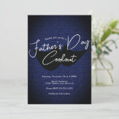 父の日のクックアウト　マスキュリン　デニム 招待状 (スタンド正面)