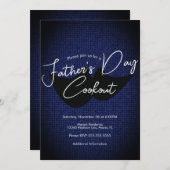 父の日のクックアウト　マスキュリン　デニム 招待状 (正面/裏面)