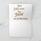 父の日のクマさんパパと子熊くんの太陽 カード (内部)