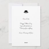 父の日のクラシック白黒写真Iラブパパ シーズンカード (裏面)