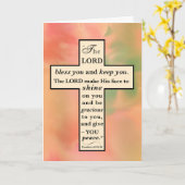 父の日のクロス聖なる書物、 経典賛美の金ゴールド カード (黄色い花)