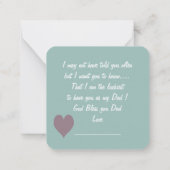 父の日のグリーティングカード ノートカード (裏面)