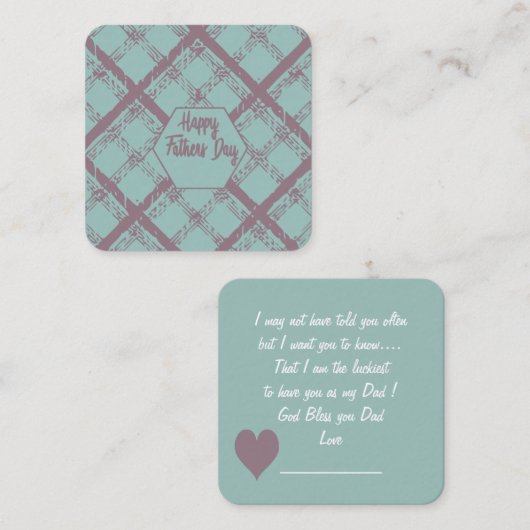 父の日のグリーティングカード ノートカード (正面/裏面)