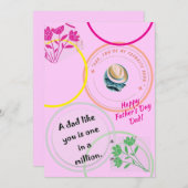 父の日のグリーティングカード 招待状 (正面/裏面)