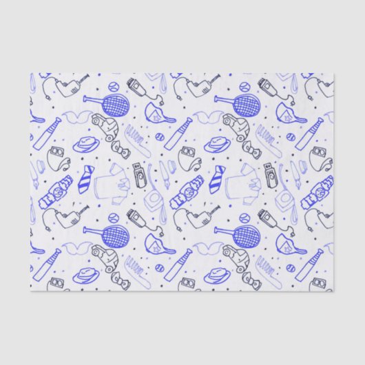 父の日のコラージュ 薄葉紙 (正面)