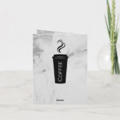 父の日のコーヒーと聖書　ブラック　グレー　モダン シーズンカード (裏面)