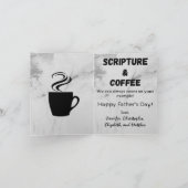 父の日のコーヒーと聖書　ブラック　グレー　モダン シーズンカード (内部)