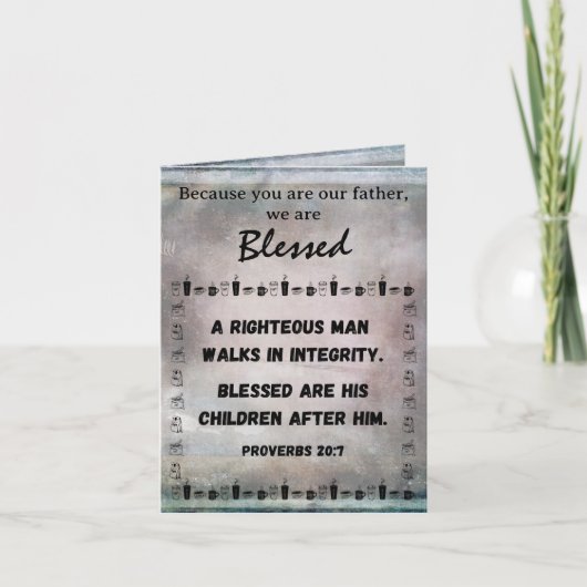 父の日のコーヒーと聖書 ルスティック トスカーナ シーズンカード (正面)