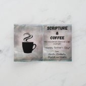 父の日のコーヒーと聖書 ルスティック トスカーナ シーズンカード (内部)