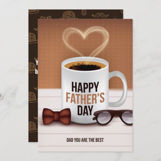 父の日のコーヒーパパ シーズンカード (正面/裏面)