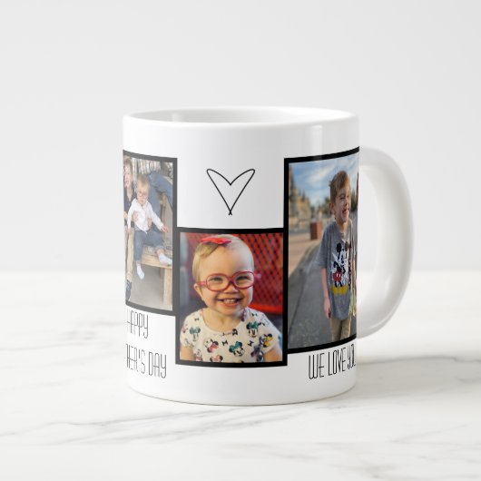 父の日のコーヒーマパーソナライズされたグ ジャンボコーヒーマグカップ (正面右)