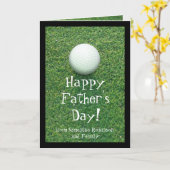 父の日のゴルフのグリーティングカード カード (黄色い花)