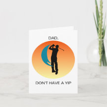 父の日のゴルファー折り紙の祝賀カード