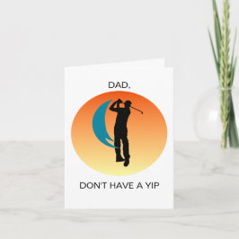 父の日のゴルファー折り紙の祝賀カード シーズンカード