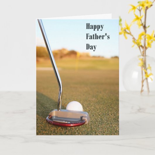 父の日のゴルフ カード (黄色い花)