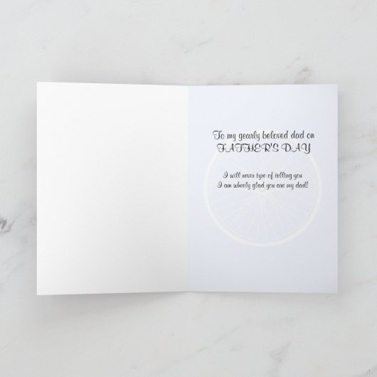 父の日のサイクリングパおもしろいンスポーツ カード (内部)