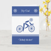 父の日のサイクリングパおもしろいンスポーツ カード (黄色い花)