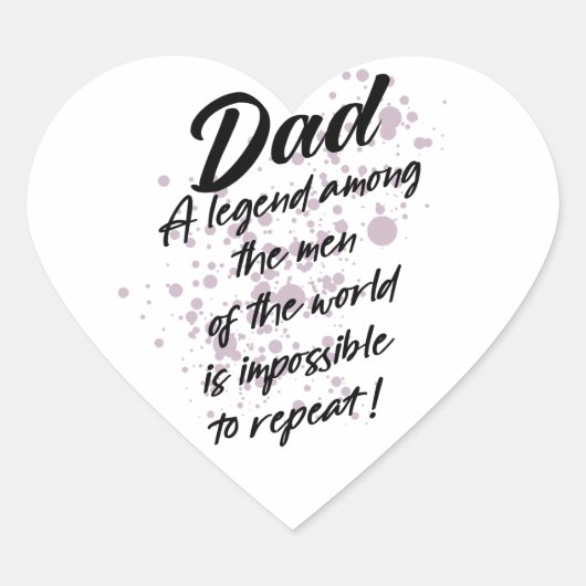 父の日のシール ハートシール (正面)