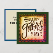 父の日のスクエアカード - 現代的なインスピリビティ ノートカード (正面/裏面)