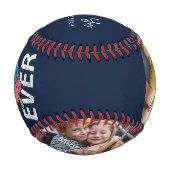 父の日のスクリプクールトポップ・アートの・エバーの写真カスタム 野球ボール (正面)