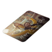 父の日のスクリプト写真 現代 シンプル マグネット (左側)