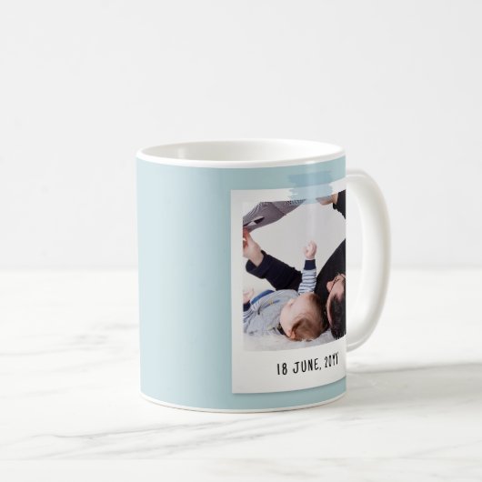 父の日のスナップショットスタイル写真のコピー コーヒーマグカップ (正面右)