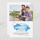 父の日のスプラッシュ写真のグリーティングカード シーズンカード (正面/裏面)