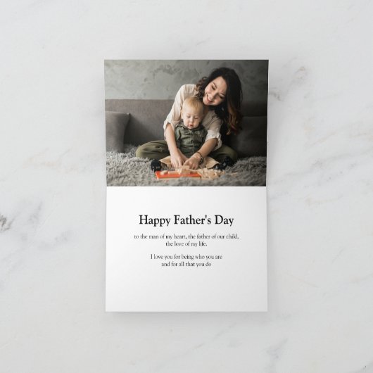 父の日のスーツとネクタイ カード (内部)