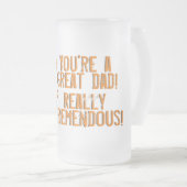 父の日のトランプおもしろいット フロストグラスビールジョッキ (正面右)