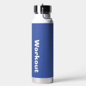 父の日のトレーニングロゴブルー ウォーターボトル (左面)