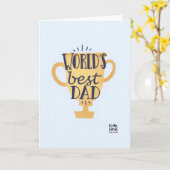 父の日のトロフィー カード (黄色い花)