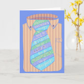 父の日のネクタイのメッセージをカスタマイズ可能なカード カード (黄色い花)