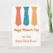 父の日のネクタイの3つ カード (正面)