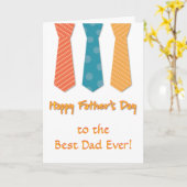 父の日のネクタイの3つ カード (黄色い花)