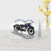 父の日のバイクカード カード (黄色い花)