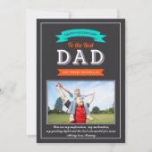 父の日のバナーの写真カード カード (正面)