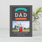 父の日のバナーの写真カード カード (スタンド正面)