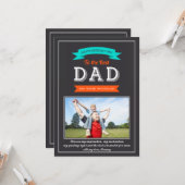 父の日のバナーの写真カード カード (正面/裏面インサイチュ)