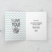 父の日のパパあなたがロックおもしろいかわいいかわいい岩 カード (内部)