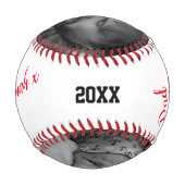 父の日のパパあなたは第1番のカスタム写真 野球ボール (裏面)