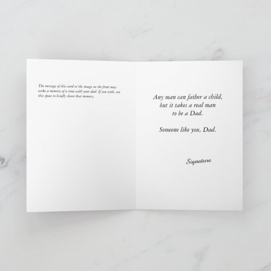 父の日のパパとバットマンの父の日としての息子 カード (内部)